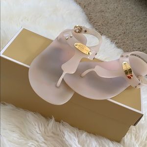 Pink jelly michael kors sandals
